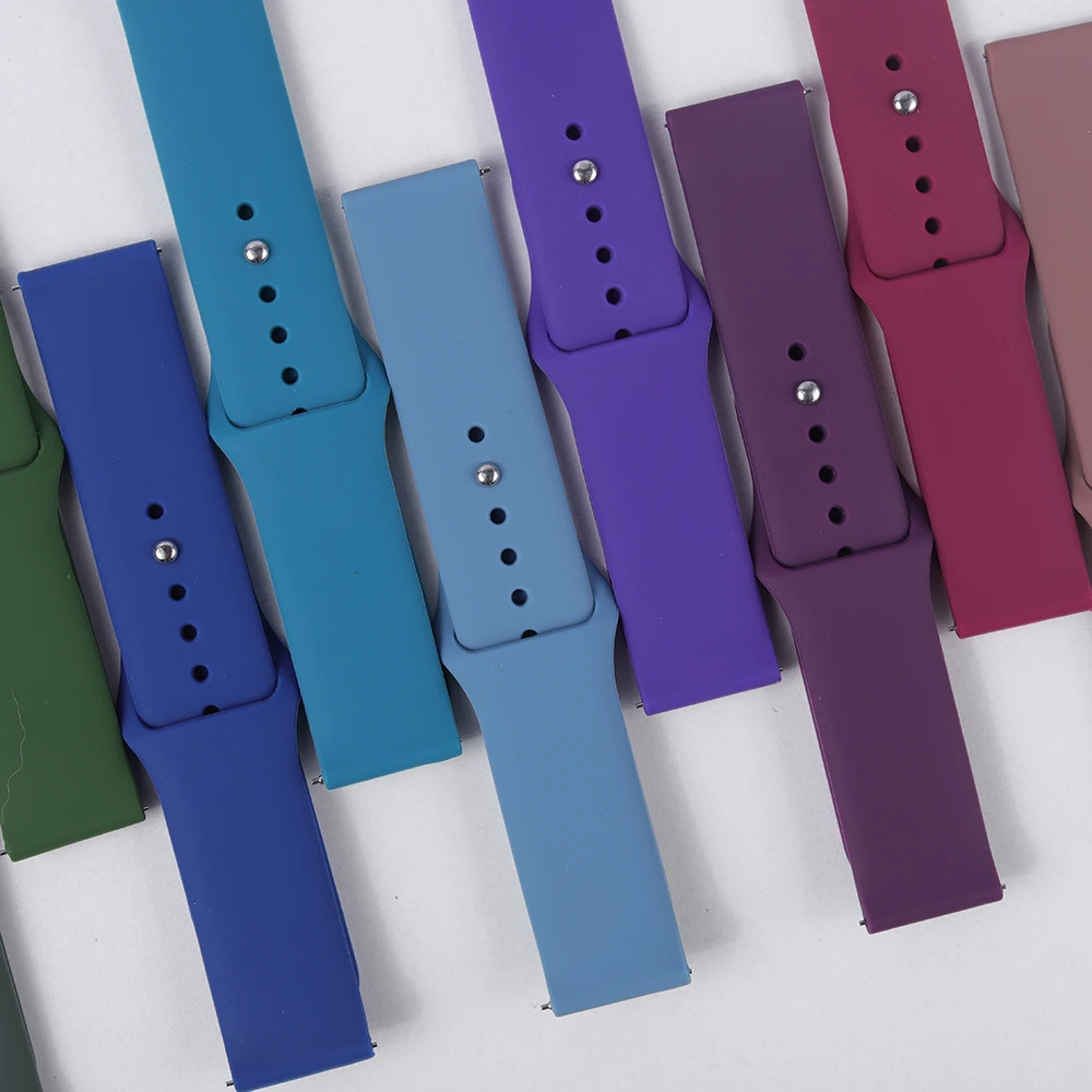 20mm/22mm Silicone Band For Amazfit GTS 3/2/2e/GTS2 Mini/GTR 42mm/47mm/GTR 3/3 Pro/2/2e Sport Watch Bracelet Amazfit Bip 6 Strap