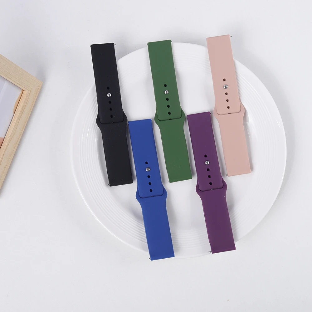 20mm/22mm Silicone Band For Amazfit GTS 3/2/2e/GTS2 Mini/GTR 42mm/47mm/GTR 3/3 Pro/2/2e Sport Watch Bracelet Amazfit Bip 6 Strap