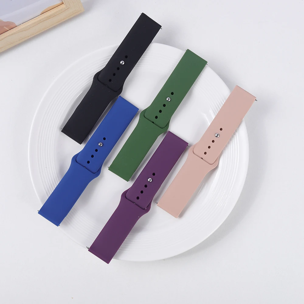 20mm/22mm Silicone Band For Amazfit GTS 3/2/2e/GTS2 Mini/GTR 42mm/47mm/GTR 3/3 Pro/2/2e Sport Watch Bracelet Amazfit Bip 6 Strap