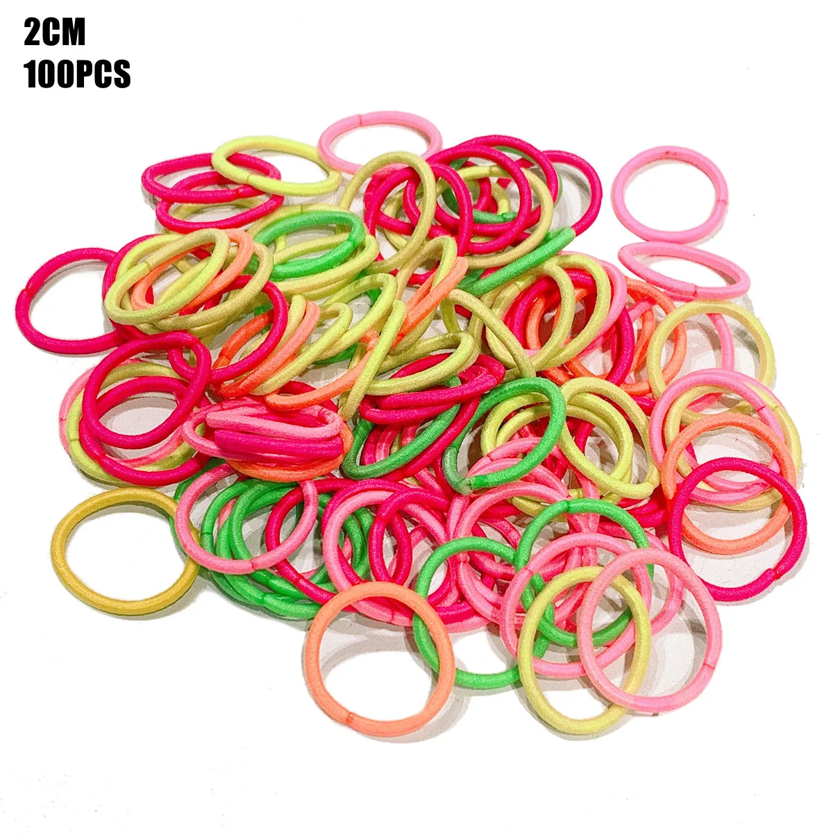 100PCS/Set Candy colors Baby Girls Hair Ring Children 2/3CM Hair Bands Ponytail Elastic Rubber Band Mini Kid Hair Accessories