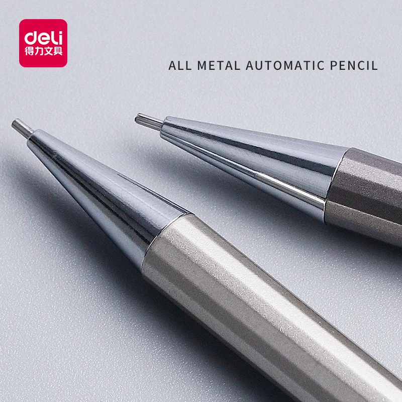 DELI High Quality Full Metal Mechanical Pencil 0.5/0.7 Lapices For Professional PaintingAnd Writing School Supplies
