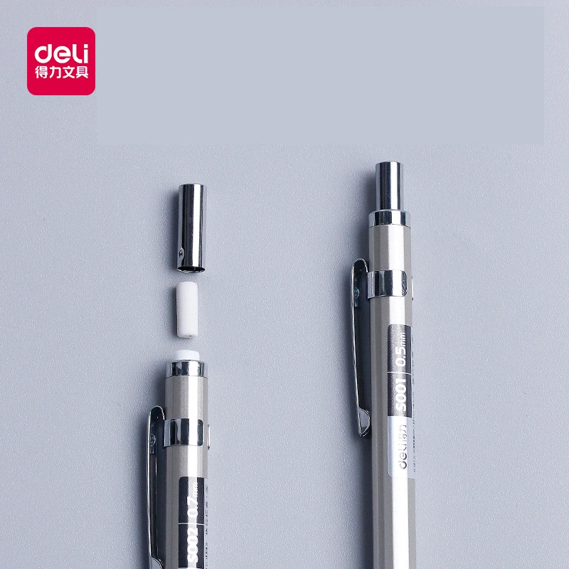 DELI High Quality Full Metal Mechanical Pencil 0.5/0.7 Lapices For Professional PaintingAnd Writing School Supplies