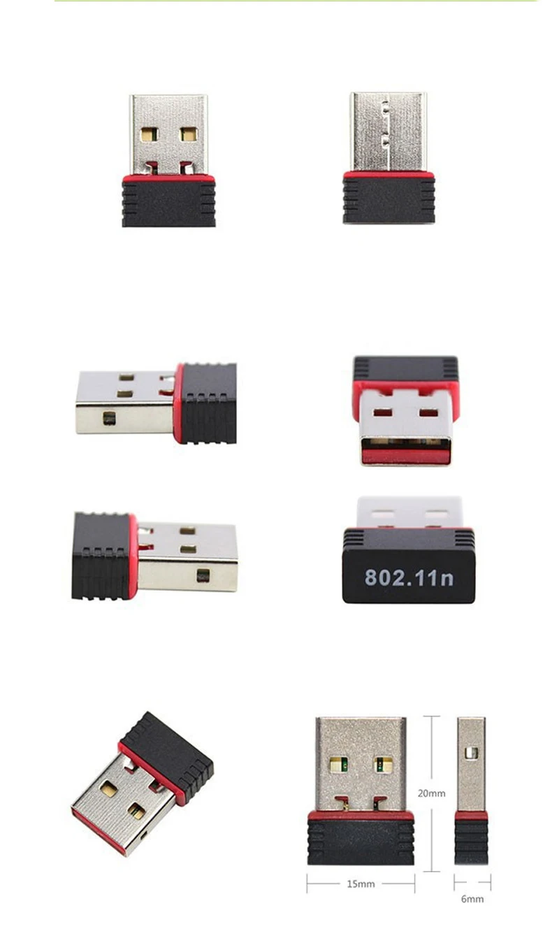 TEROW 150Mbps Network Card MT7601 Mini Wireless 2.4G Wifi Adapter WLAN USB2.0 2dBi for Tablet/PC/TV Box/CCTV/Desktop