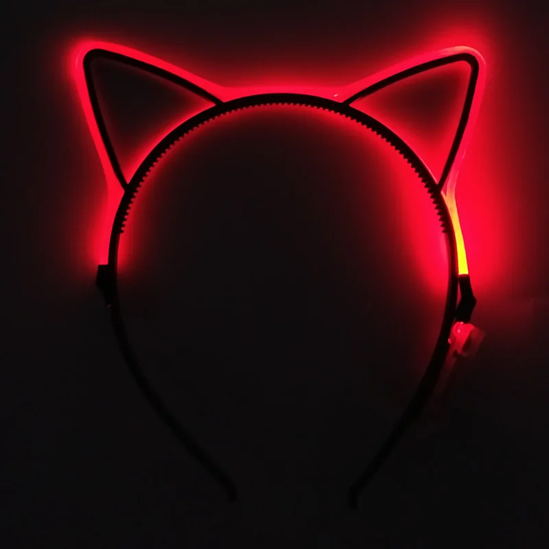 Luminous Cat Ears LED Hair Band Kawaii Accessories Cosplay Supplies Glowing Colorful Headband For Birthday Christmas