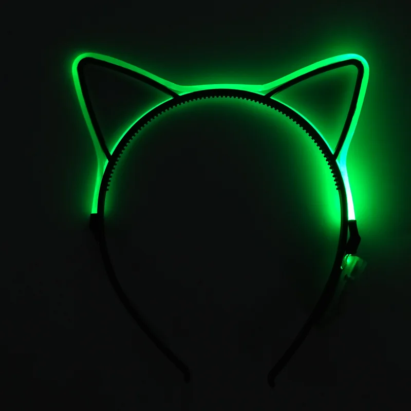 Luminous Cat Ears LED Hair Band Kawaii Accessories Cosplay Supplies Glowing Colorful Headband For Birthday Christmas