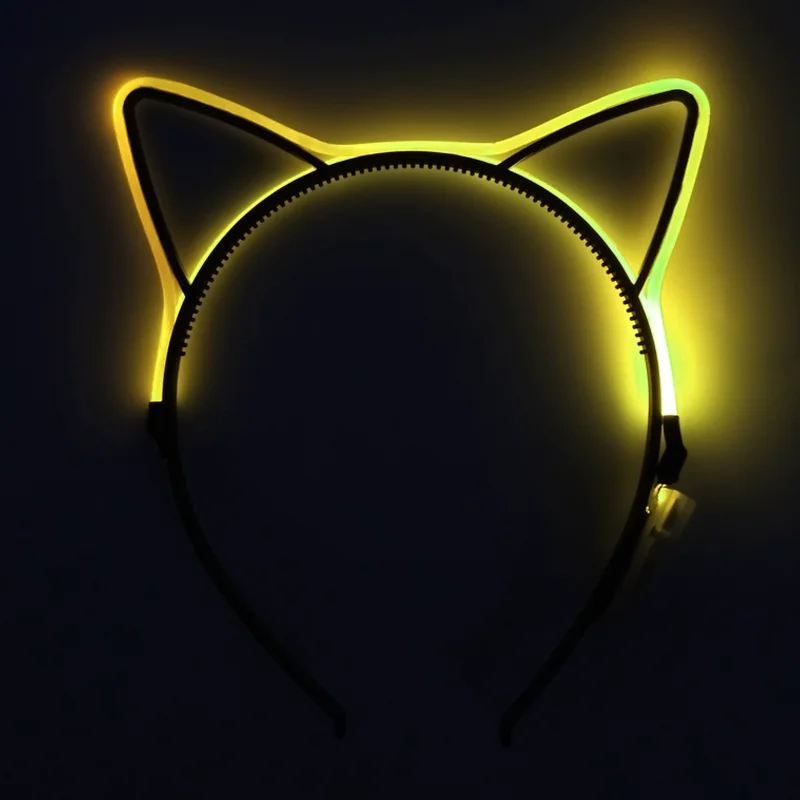 Luminous Cat Ears LED Hair Band Kawaii Accessories Cosplay Supplies Glowing Colorful Headband For Birthday Christmas