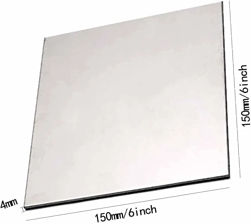 1pcs 0.3mm- 4mm  Thickness Titanium Ti Plate Sheet 100X100/100X150/150X150/200X200 with High Hardness