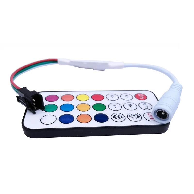DC5V WS2812b Individually Addressable 5050 RGB Pixel Ring 8/16/24/35/45Leds Black/White PCB With 21Key Mini USB Controller Kit