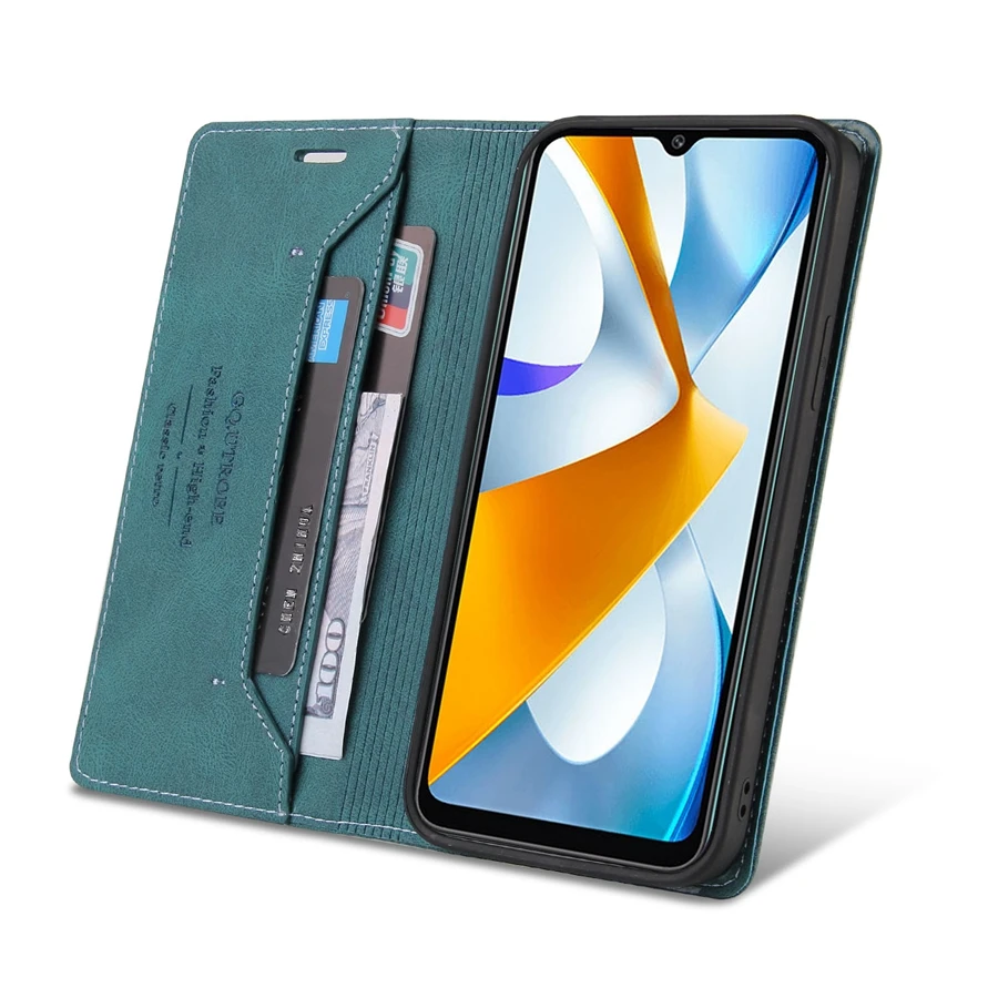 Wallet Card RFID Blocking Flip Leather Case For Xiaomi Poco C85 X7 F7 X6 F6 C65 M7 M6 X5 F5 F3 X3 13T 11T Redmi 10 9 9A 9C 9T