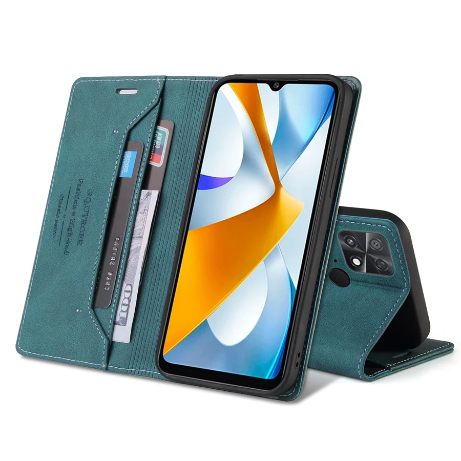 Wallet Card RFID Blocking Flip Leather Case For Xiaomi Poco C85 X7 F7 X6 F6 C65 M7 M6 X5 F5 F3 X3 13T 11T Redmi 10 9 9A 9C 9T
