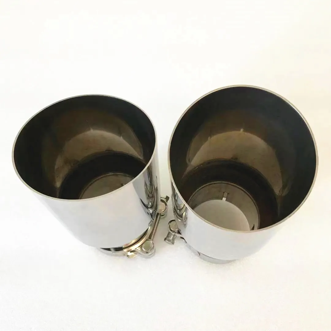 1PCS Universal 304 Stainless Steel Automobile Exhaust Pipe Muffler Car Accessory Modification
