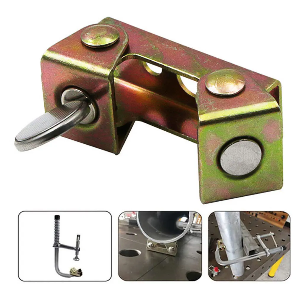 4pcs Magnetic V-Type Clamps V-Shaped Welding Holder Welding Fixture Adjustable Magnetic V-Pads Hand Tools Metal Working Tool