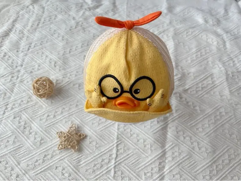 2 Styles Summer Kids Mesh Baseball Caps Baby Lovely Cartoon Duck Cotton Hats Girl Boys Outdoor Sunshade Headwear 1-10M