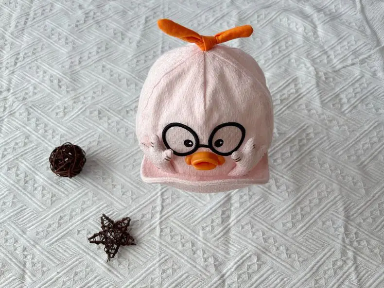 2 Styles Summer Kids Mesh Baseball Caps Baby Lovely Cartoon Duck Cotton Hats Girl Boys Outdoor Sunshade Headwear 1-10M