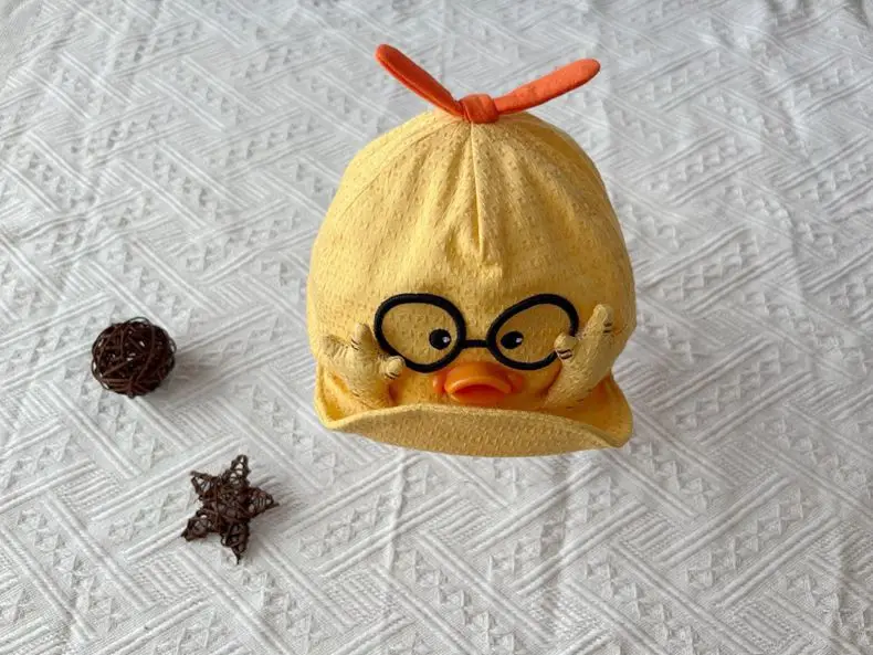 2 Styles Summer Kids Mesh Baseball Caps Baby Lovely Cartoon Duck Cotton Hats Girl Boys Outdoor Sunshade Headwear 1-10M