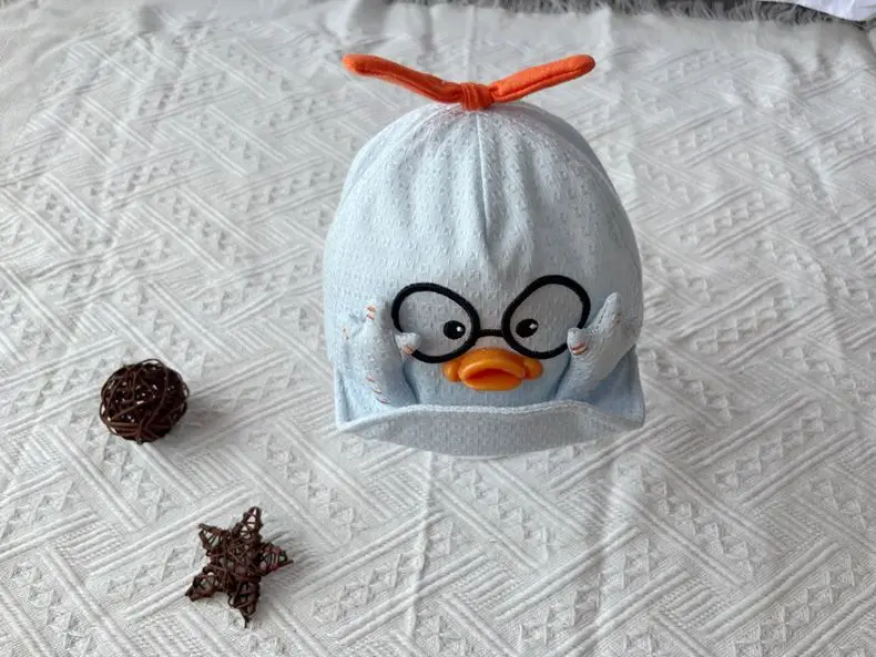 2 Styles Summer Kids Mesh Baseball Caps Baby Lovely Cartoon Duck Cotton Hats Girl Boys Outdoor Sunshade Headwear 1-10M