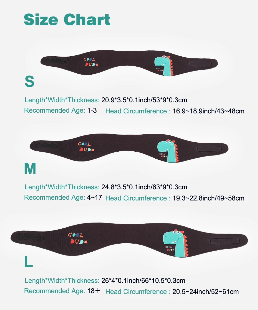 Waterproof Swimming Headband for Kids Adjustable Keep Water Out Ear Protection Band for Bathing Swimming Diving Ear Band