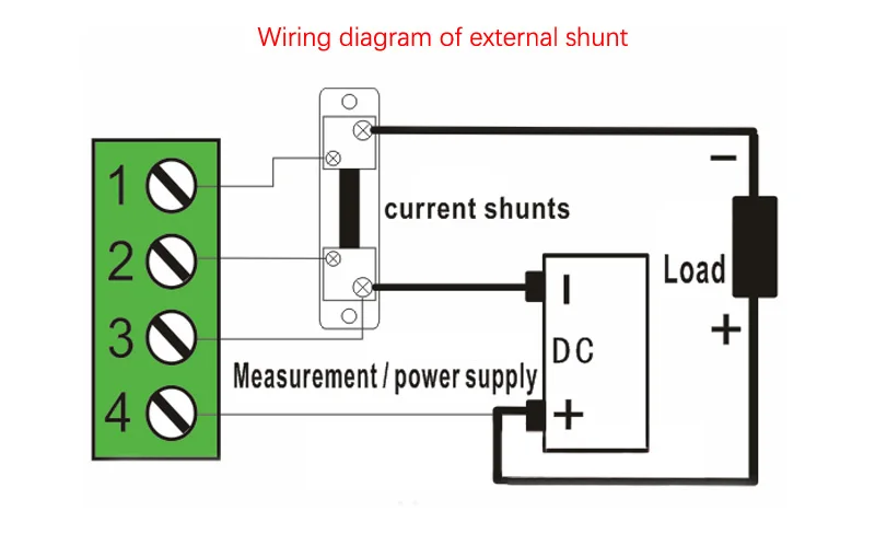 LCD 4 in 1 DC Power Energy Meter Monitor Voltmeter Ammeter DC14.00-600.0V 20A/50A/100A Volt Amp Watt KWH Monitor