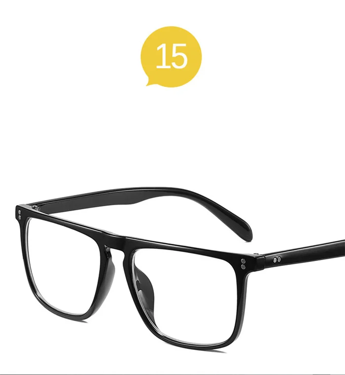 Blue Light Blocking Square Myopia Glasses Finished Unisex Retro Black Frame Student Prescription Spectacles 0 -0.5 -0.75 To -6.0