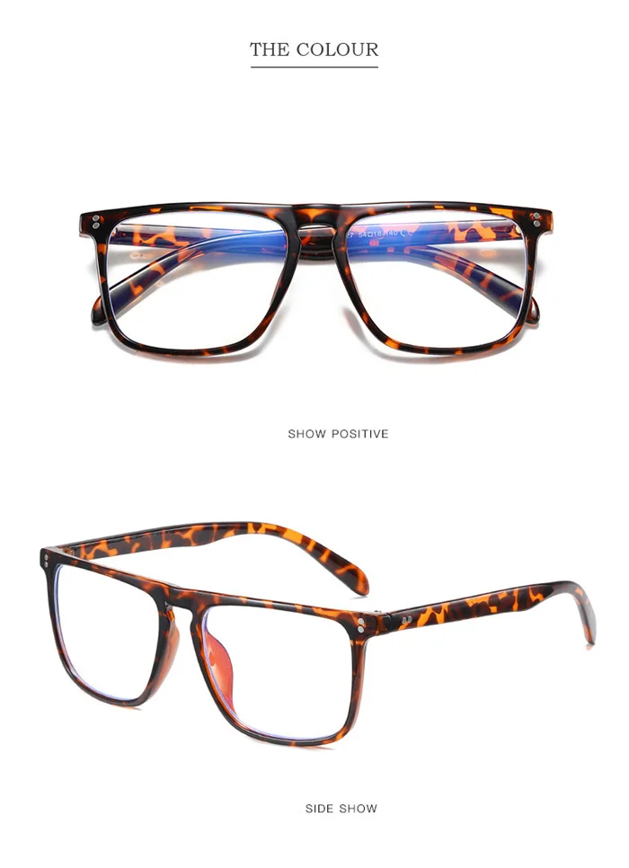 Blue Light Blocking Square Myopia Glasses Finished Unisex Retro Black Frame Student Prescription Spectacles 0 -0.5 -0.75 To -6.0
