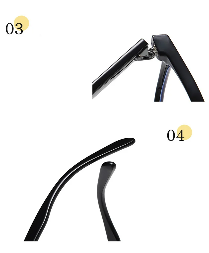 Blue Light Blocking Square Myopia Glasses Finished Unisex Retro Black Frame Student Prescription Spectacles 0 -0.5 -0.75 To -6.0