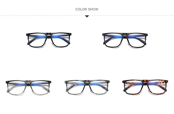 Blue Light Blocking Square Myopia Glasses Finished Unisex Retro Black Frame Student Prescription Spectacles 0 -0.5 -0.75 To -6.0