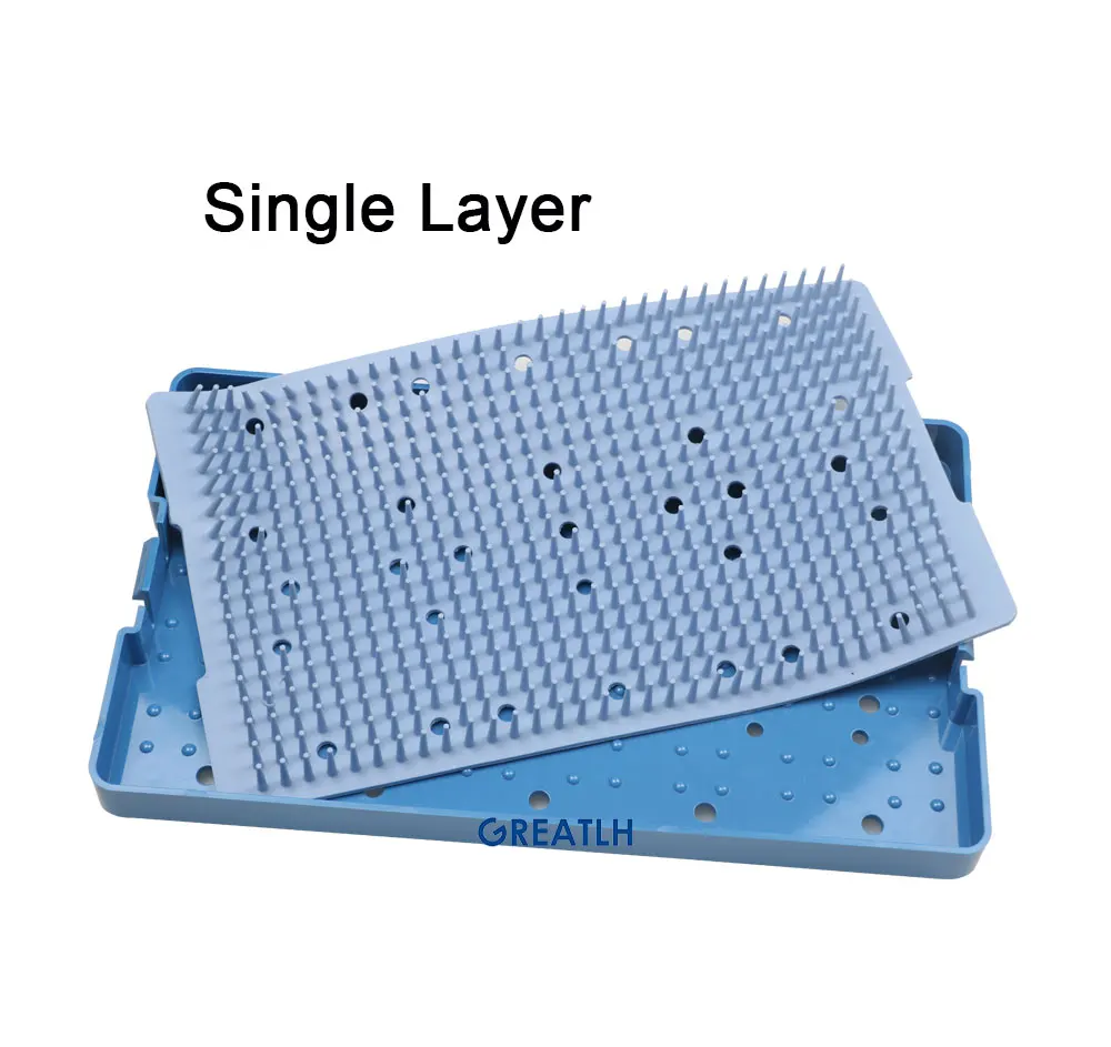 Silicone Sterilization Tray Case Box Ophthalmic Dental Instruments Disinfection Box