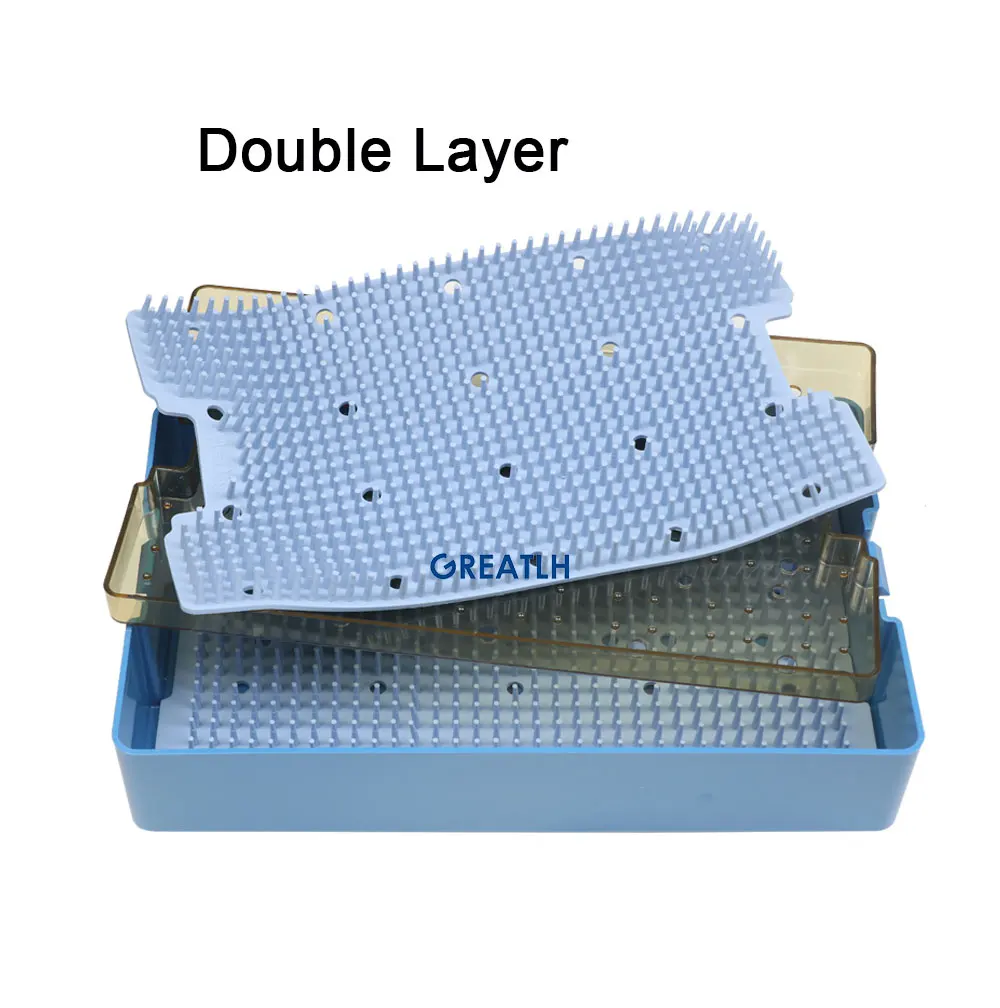 Silicone Sterilization Tray Case Box Ophthalmic Dental Instruments Disinfection Box