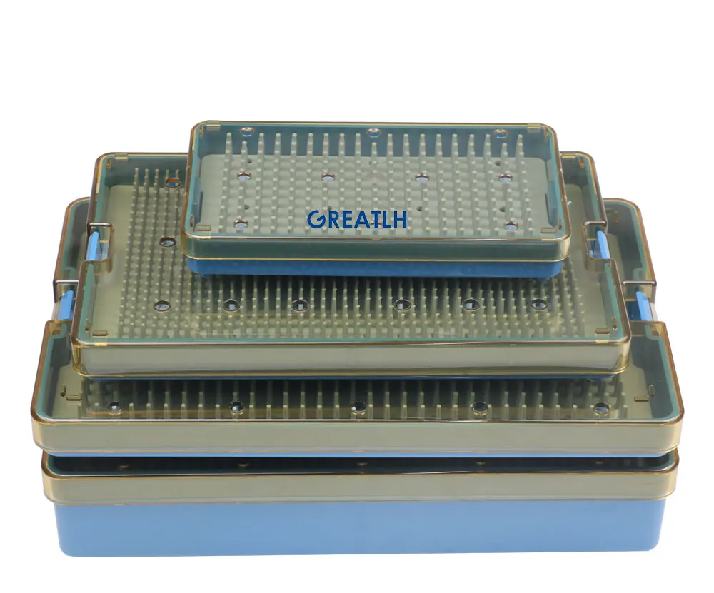 Silicone Sterilization Tray Case Box Ophthalmic Dental Instruments Disinfection Box