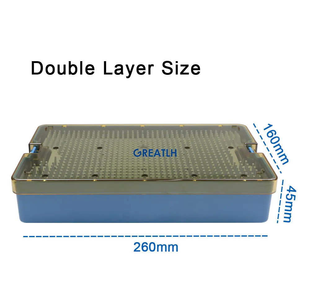 Silicone Sterilization Tray Case Box Ophthalmic Dental Instruments Disinfection Box