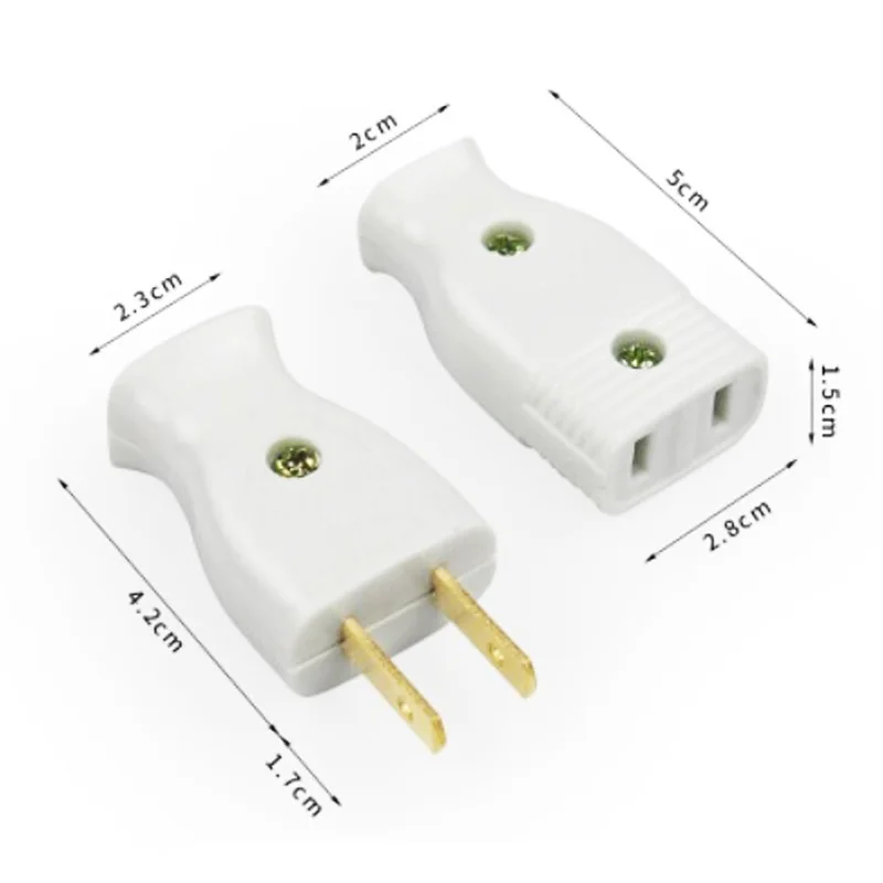 White Red Yellow Green Black America Bakelite 2Pole 15A Male US Wiring Plug Female Socket Japan Power Strip Rewirable Cable Plug