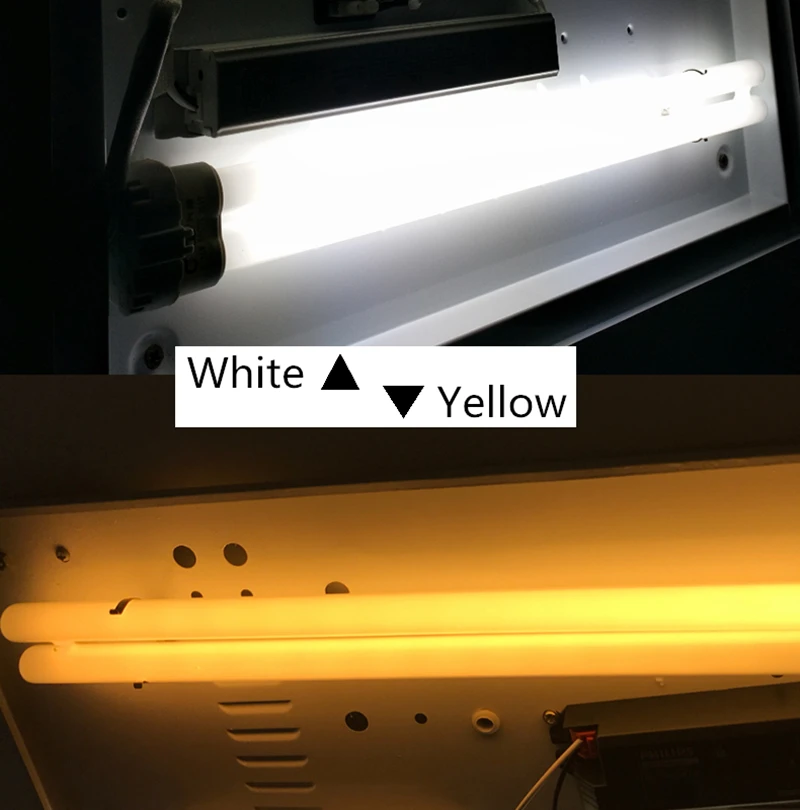 18W 24W 36W 40W 55W Fluorescent Lamp 4 Pins Twin-Tube Energy-saving Light Base Energy Saving Tube H 2G11 White Yellow AC220V