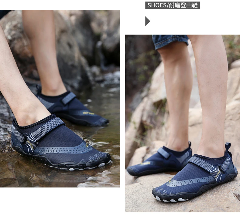 Unisex Swimming Water Shoes Men Barefoot Outdoor Beach Sandals Upstream Aqua Shoes Plus Size Nonslip River Sea Diving Sneakers