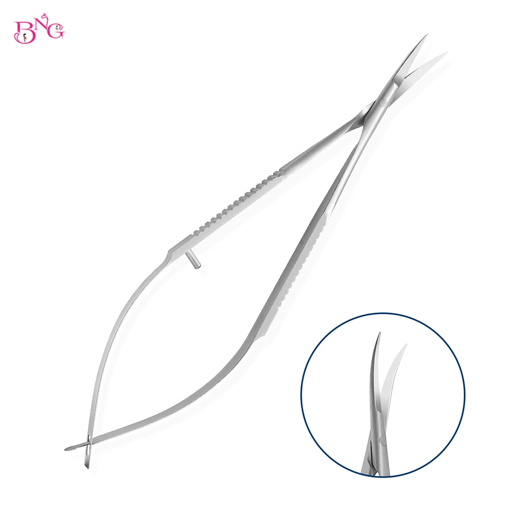 BNG Stainless Steel Eyebrow Makeup Scissor Trimmer Special Bending Scissors Make Up Beauty Tool Straight Curved Cuticle Remove