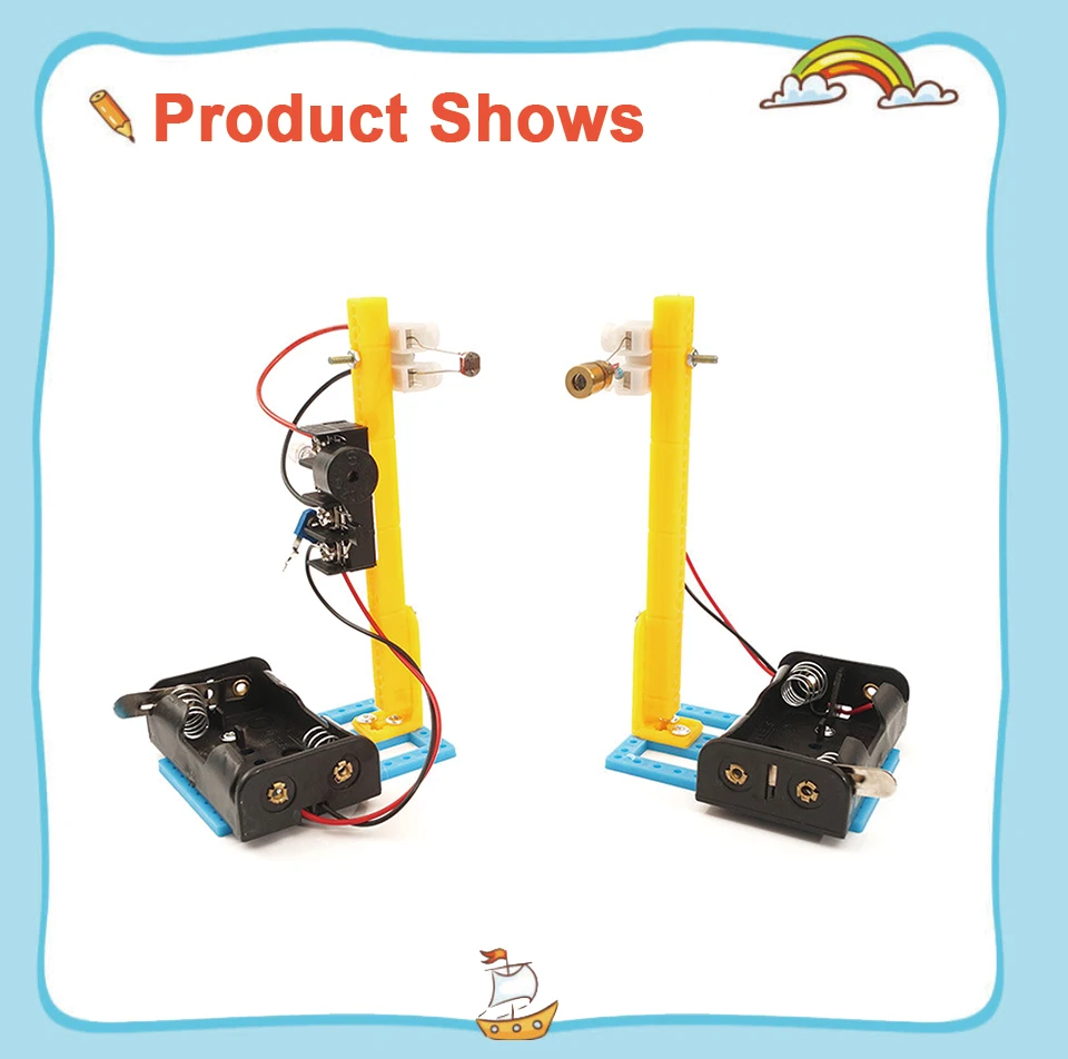 DIY Kits Infrared Laser Line Aimed Shoot Anti-theft Alarm Module Science Experiment Electronic Production Project STEM Kit Suite