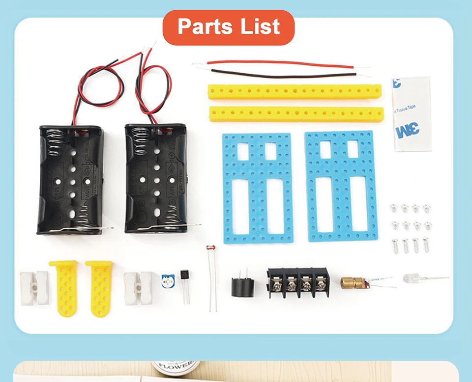DIY Kits Infrared Laser Line Aimed Shoot Anti-theft Alarm Module Science Experiment Electronic Production Project STEM Kit Suite