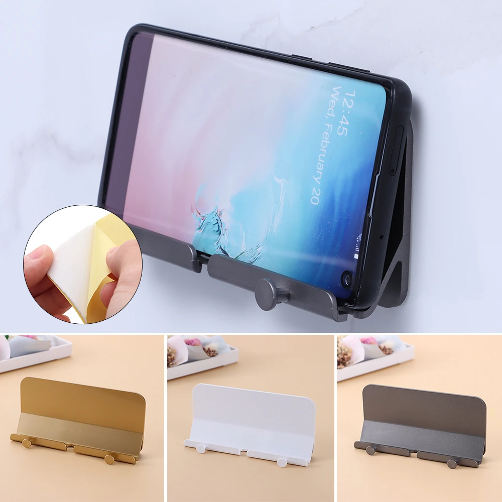Wall Mount Charger Hook Phone Holder Wall Hanging Cable Organizer Stand Bracket Dock Pasted Wall Phone Tablet Holder Supplies
