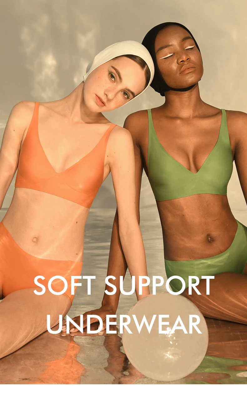 SUJIIN Sexy Bras for Women Plunge Wireless Seamless Invisible Padded Push Up Bras Comfortable Smoothing Female Bralettes MX074
