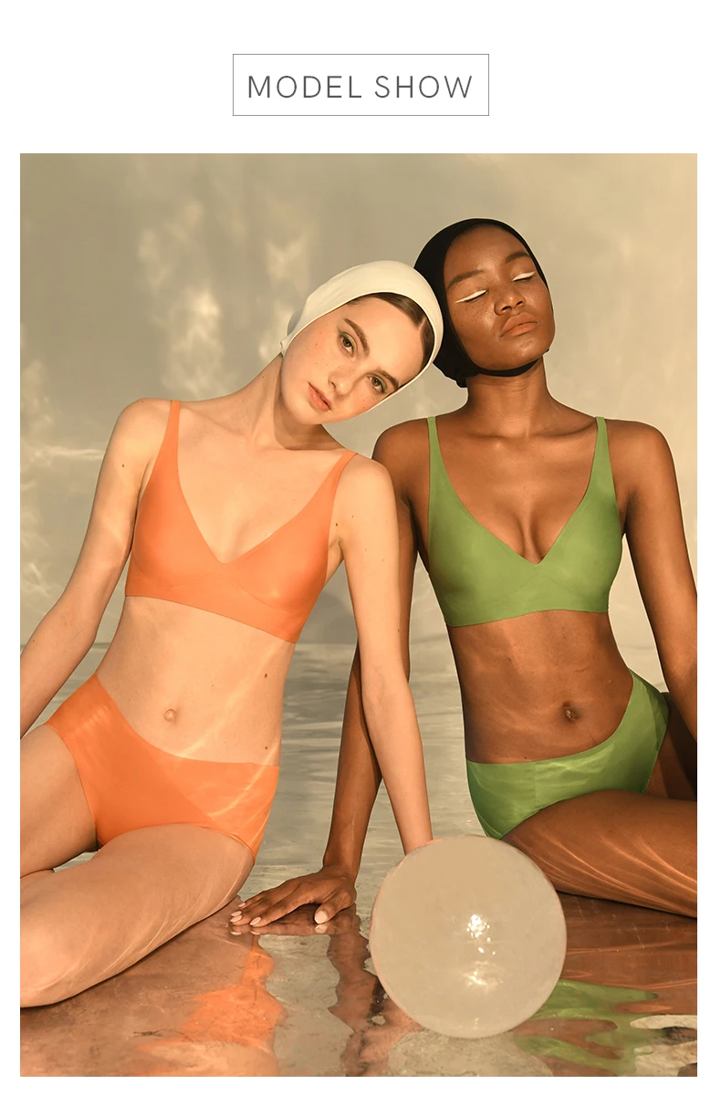 SUJIIN Sexy Bras for Women Plunge Wireless Seamless Invisible Padded Push Up Bras Comfortable Smoothing Female Bralettes MX074