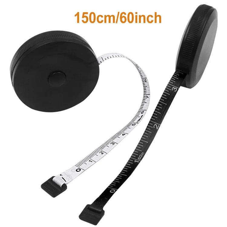 150cm 60inch Portable Retractable Ruler Tape Measure Height Children's Ruler Cm Inch Tape Measure White Black