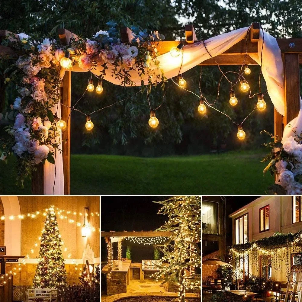 6PCS E27 2W S14 LED Retro Edison Bulbs 220V 3V 2700K Shatterproof Warm White Filament Candle Lamp For Outdoor String Lights