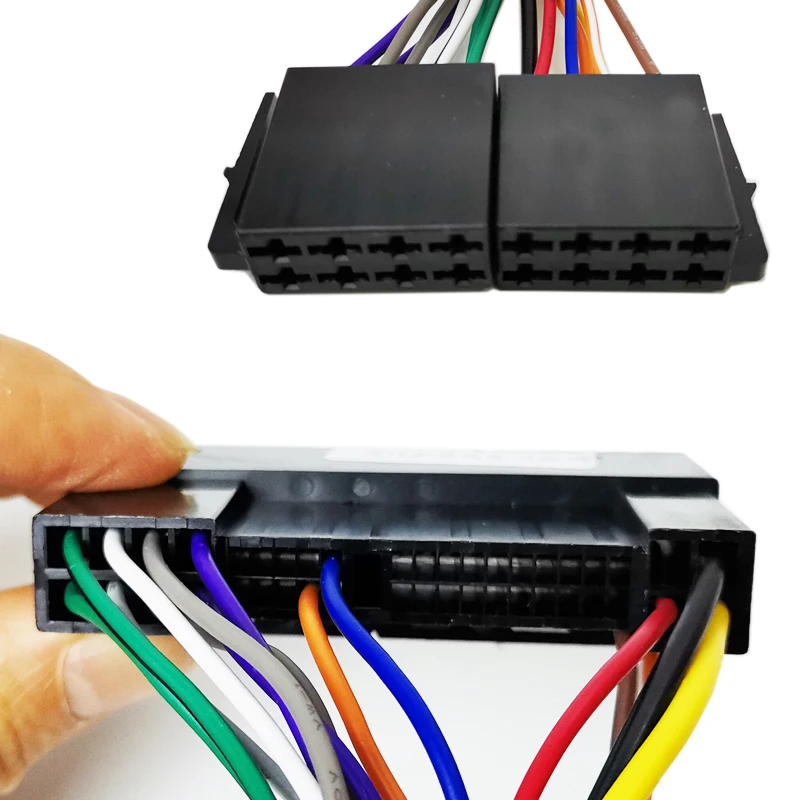 Car Radio Wiring Harness Adapter, ISO Connector, Plug and Play Universal Accessories, for Hyundai Accent Sonata Kia Sportage Rio