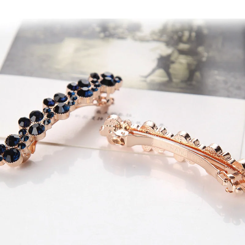 Korean Crystal Spring Hair Clips Pins Pearl Hair Barrettes For Women Girl Headband Fashion Simple Hair Accessories Headwear