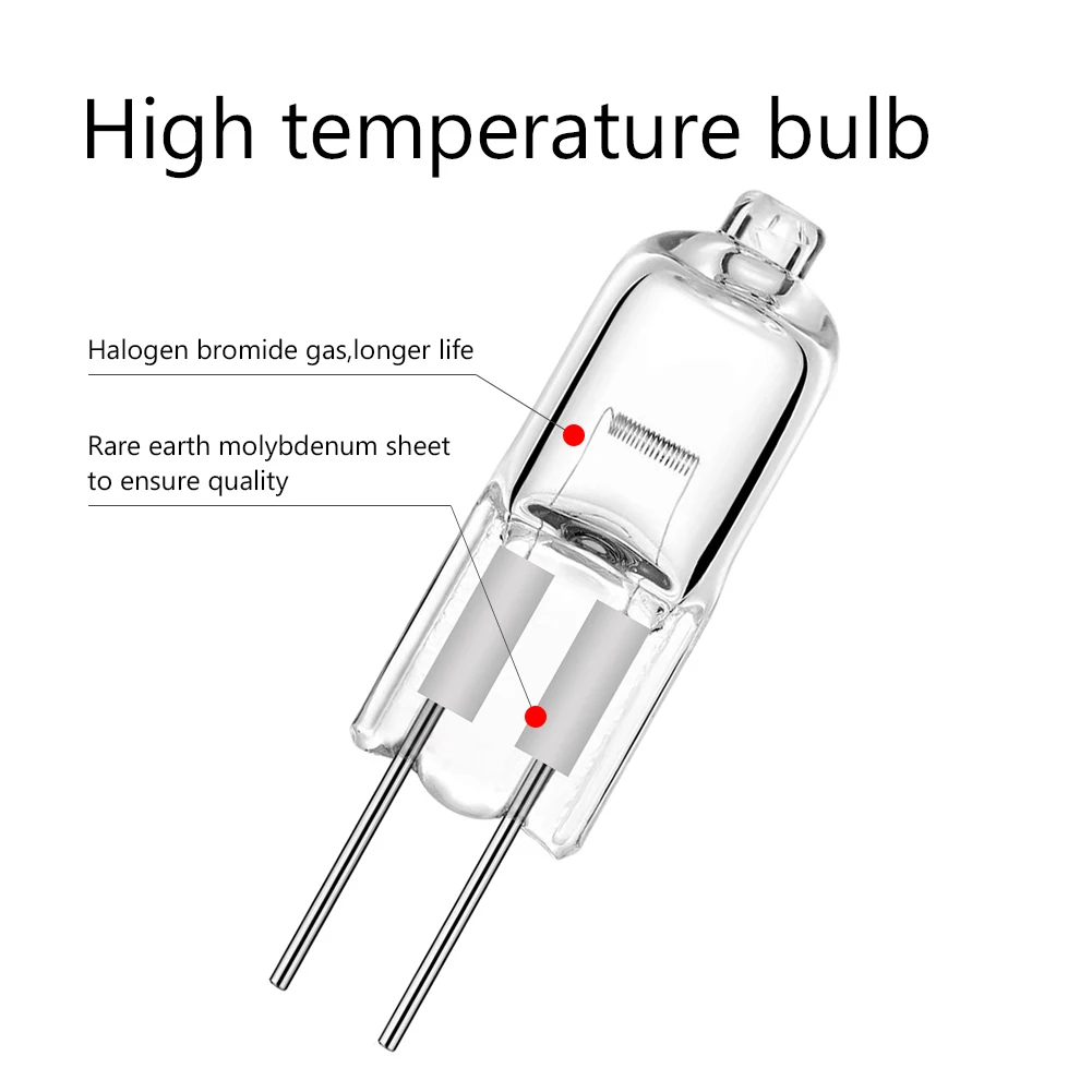10pcs G4 Halogen Bulb 12V 5W 10W 20W 35W 50W G4 Halogen Bulbs Light Globe Lot JC Bi-Pin LED Lamp Warm White Replace LED Lamp
