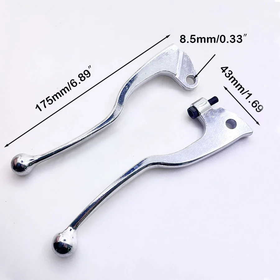 1 Pair CNC Chrome Motorcycle Front Brake Clutch Levers For Yamaha YZ80 YZ125 DT125 200 TW225 XT TTR YZ 250 TT350 YZ490 TT XT 600