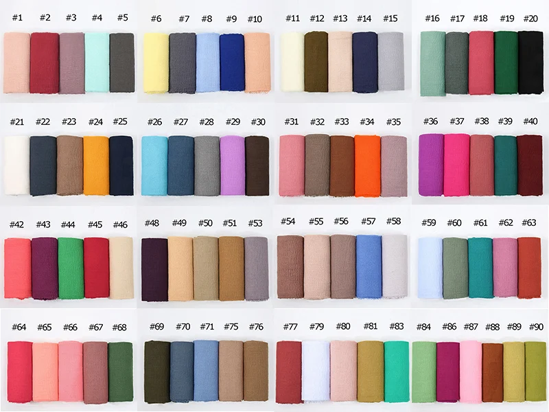 Hot Crinkle Cotton Hijab Scarf Women Scarves Bandana Turban Headscarf Muslim Shawl Africa Wrap Headband Islamic Shawls Headband