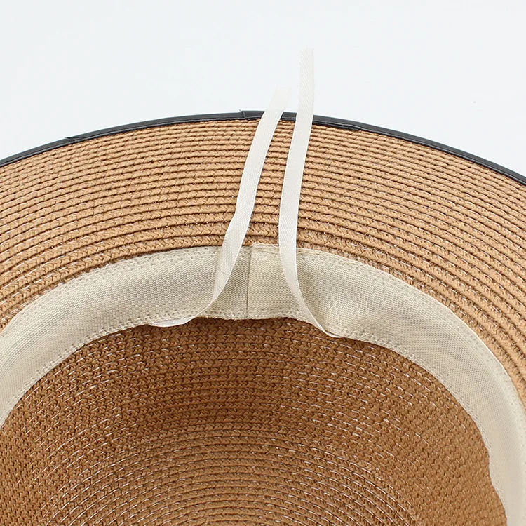 Panama Fashion Ladies Elegant Raffia Straw Hat Rhinestone Letters Vacation Travel High Quality Ladies Summer Topper Banquet Hat