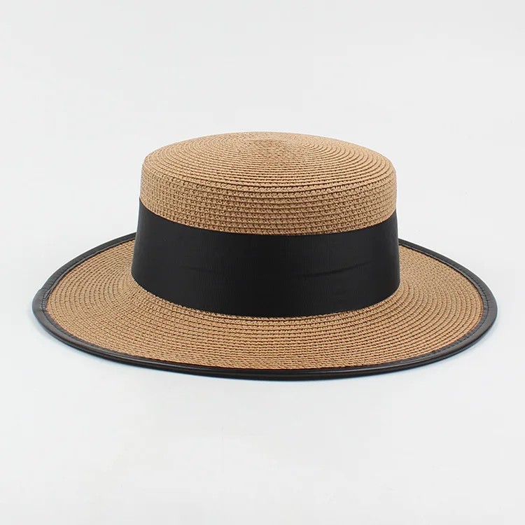 Panama Fashion Ladies Elegant Raffia Straw Hat Rhinestone Letters Vacation Travel High Quality Ladies Summer Topper Banquet Hat