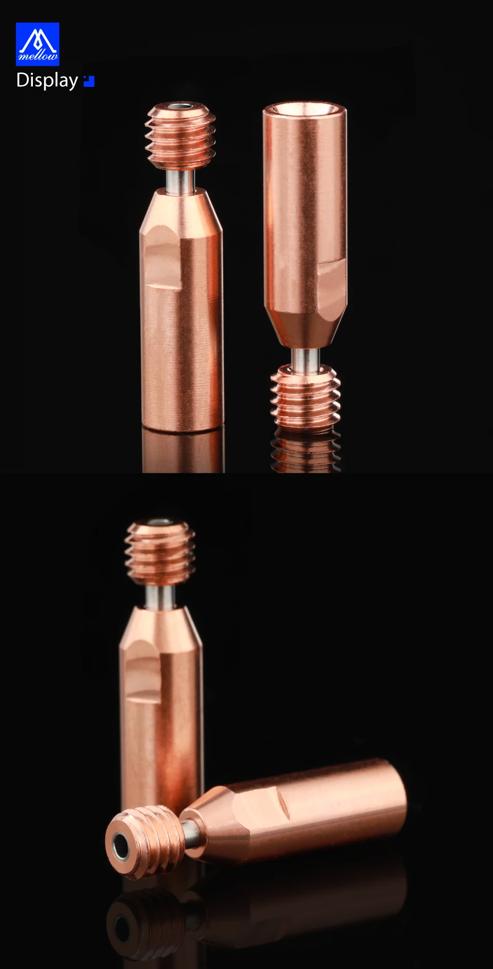 Mellow All Metal Bi-metal CR10-Crazy Heat Break Throat For Ender 3 V2 Ender 5 CR-10S Pro Hotend For 3D Printer