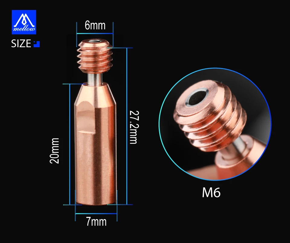 Mellow All Metal Bi-metal CR10-Crazy Heat Break Throat For Ender 3 V2 Ender 5 CR-10S Pro Hotend For 3D Printer